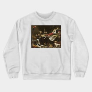 Banquet Still Life - Adriaen Van Utrecht Crewneck Sweatshirt